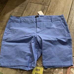 J. Crew Factory Periwinkle Blue Flat Front Women’s 9” Shorts - Size 14